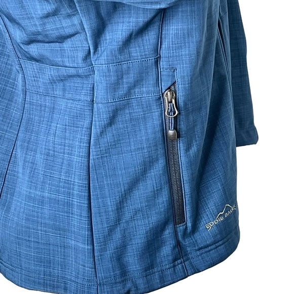 NWT EDDIE BAUER Women's Shaded Crosshatch Soft Shell Jacket Blue Size S - Picture 9 of 16